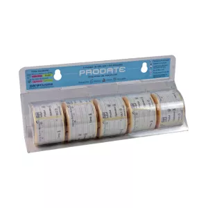 Etiquettes Prodate Std BLANC en boite distrib. 5rlx de 250 etiq.(M) (M)